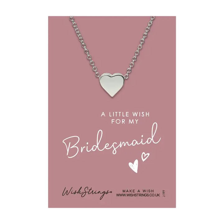 Heart Necklace on Card with Message
