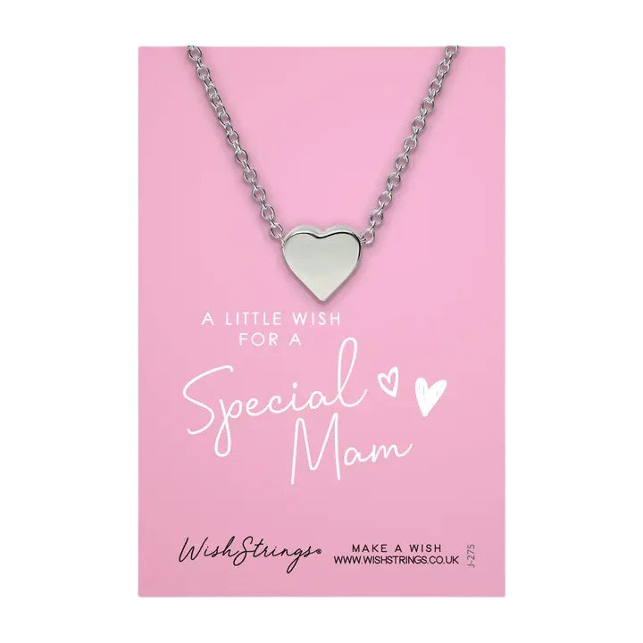 Heart Necklace on Card with Message