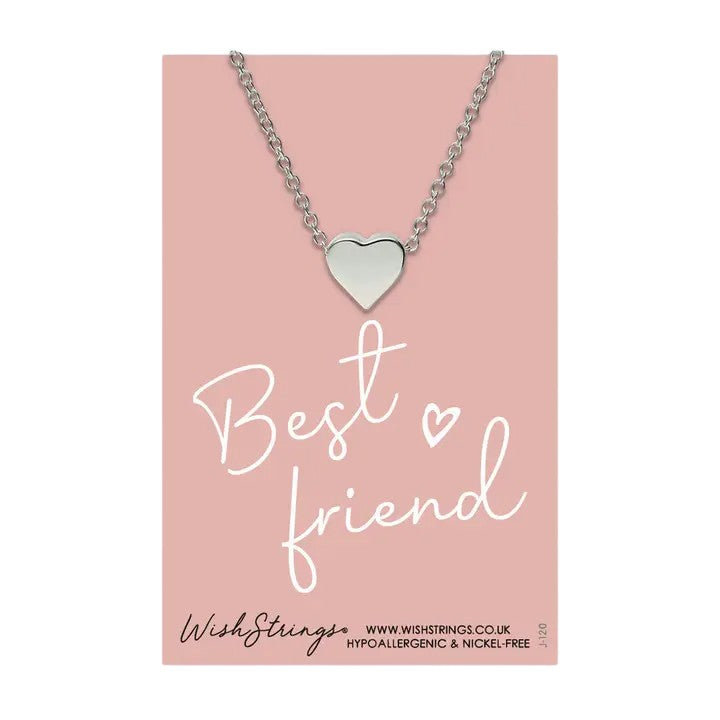Heart Necklace on Card with Message