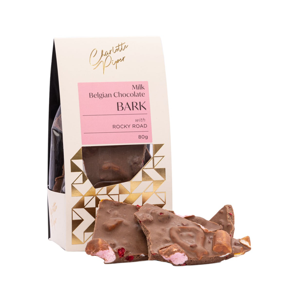 Milk Chocolate Rocky Road 80g - Charlotte Piper
