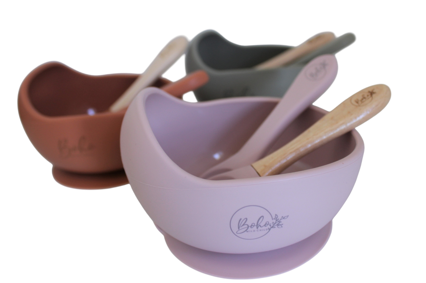 Silicone Bowl & 2 Spoons - Boho Wild Child
