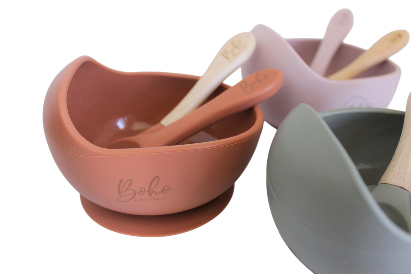 Silicone Bowl & 2 Spoons - Boho Wild Child
