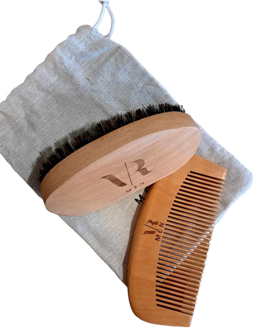 2 Piece Beard Brush Set