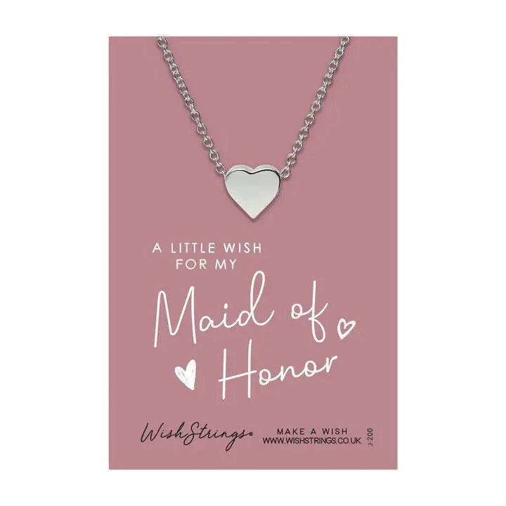 Heart Necklace on Card with Message