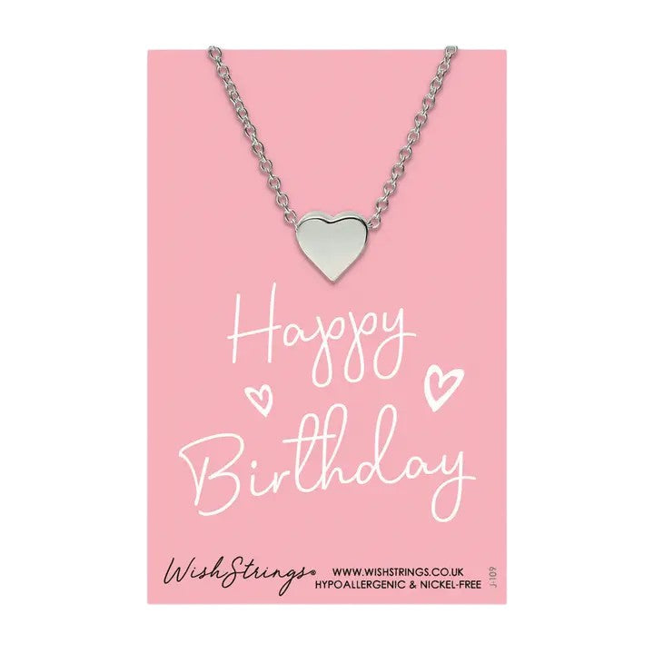 Heart Necklace on Card with Message