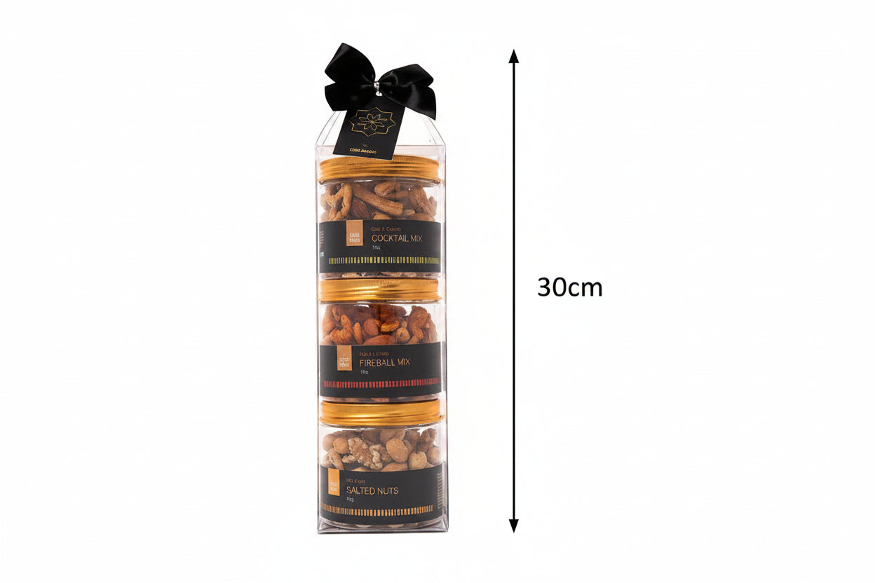 Tall Nut & Cracker Gift Tower