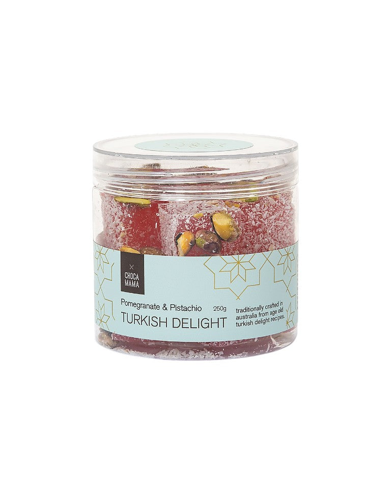 Pomegranate & Pistachio Turkish Delight Jar 250g - Chocamama