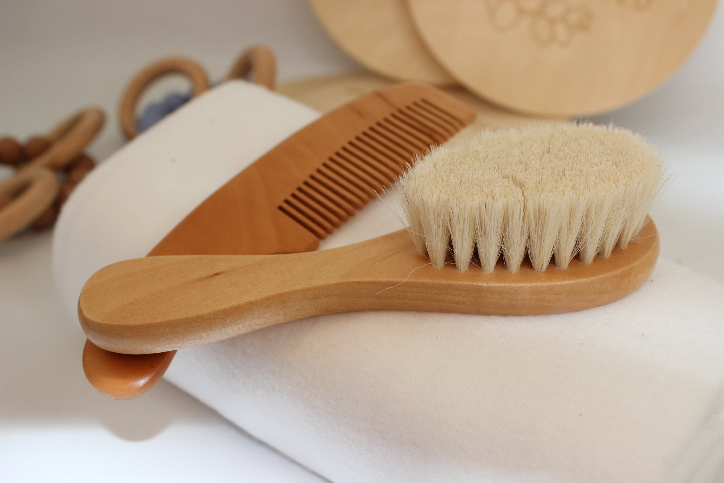 Wooden Baby Brush Set Cherish Hampers & Gifts