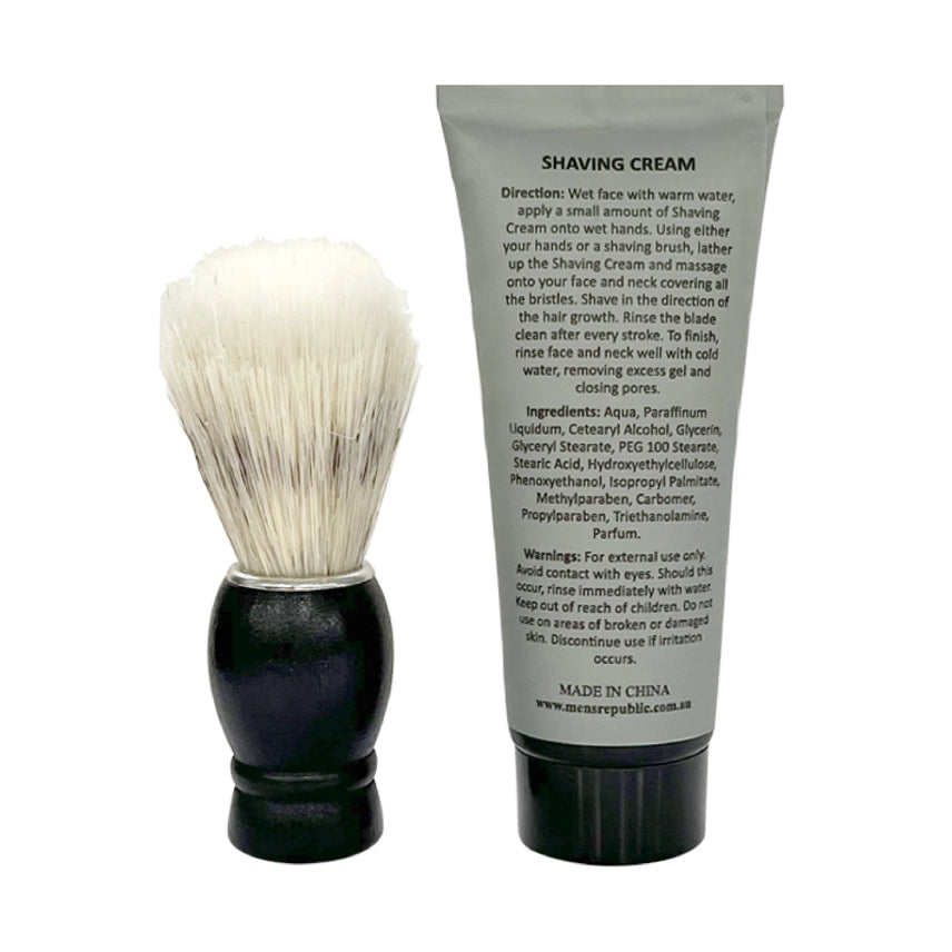 Mug with Shaving Cream and Beard Brush - Men's Republic