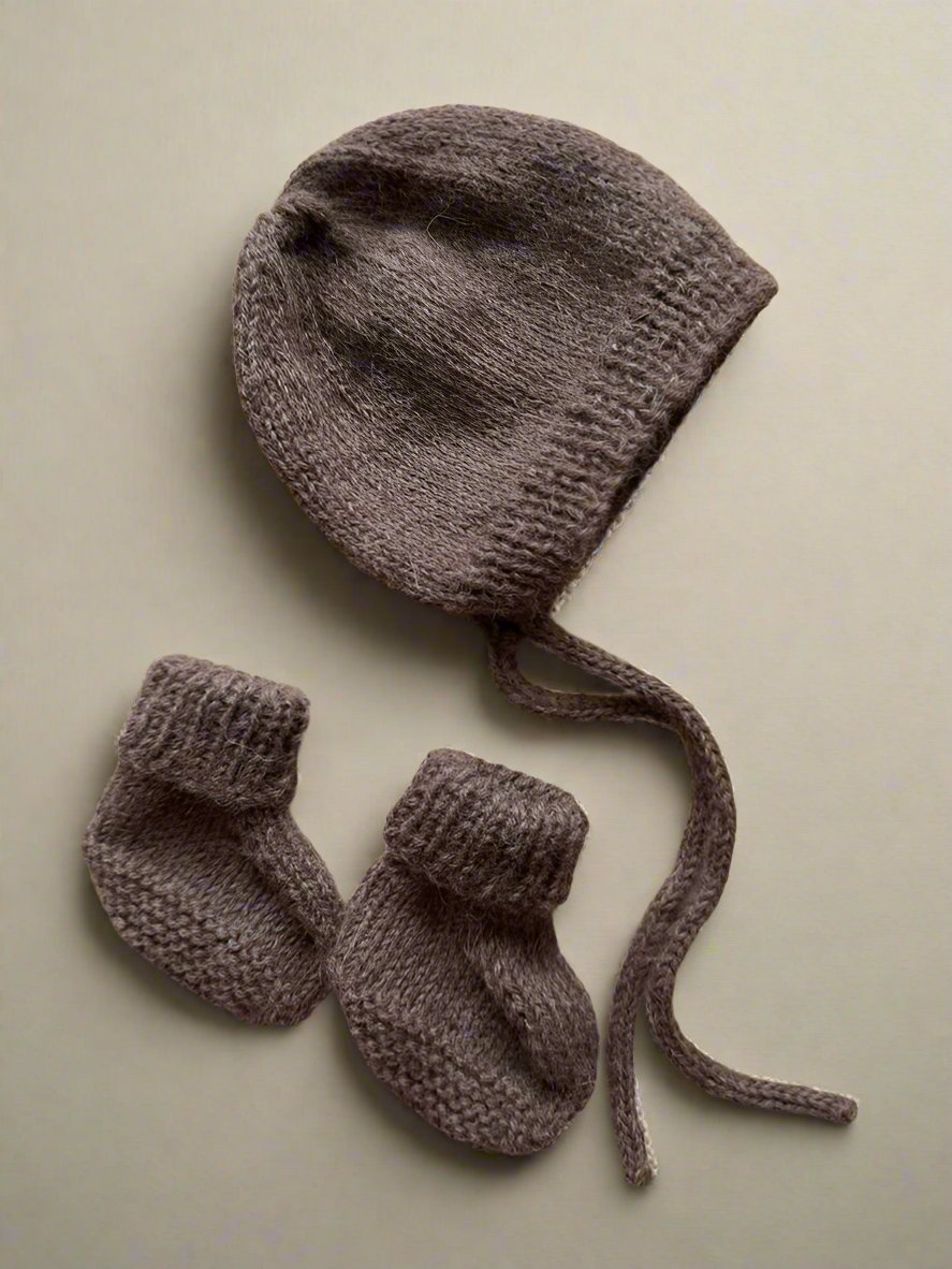 Hand knitted Bonnet & Bootie Set - Lisa-Marees Handmade Creations