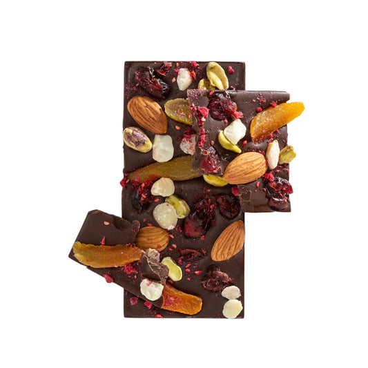 Dark Chocolate Bar 50g Bar Fruit & Nut - Charlotte Piper