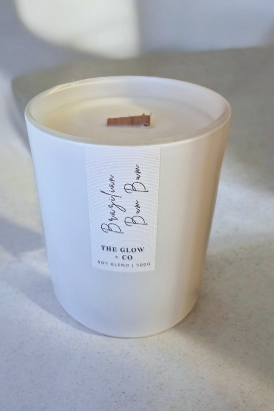 Glass Candle Brazilian Bum Bum - Glow and Co 300g