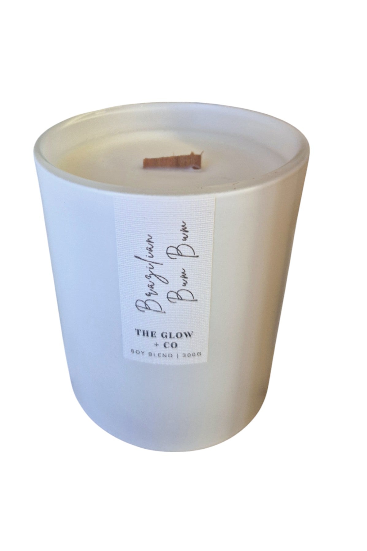 Glass Candle Brazilian Bum Bum - Glow and Co 400g