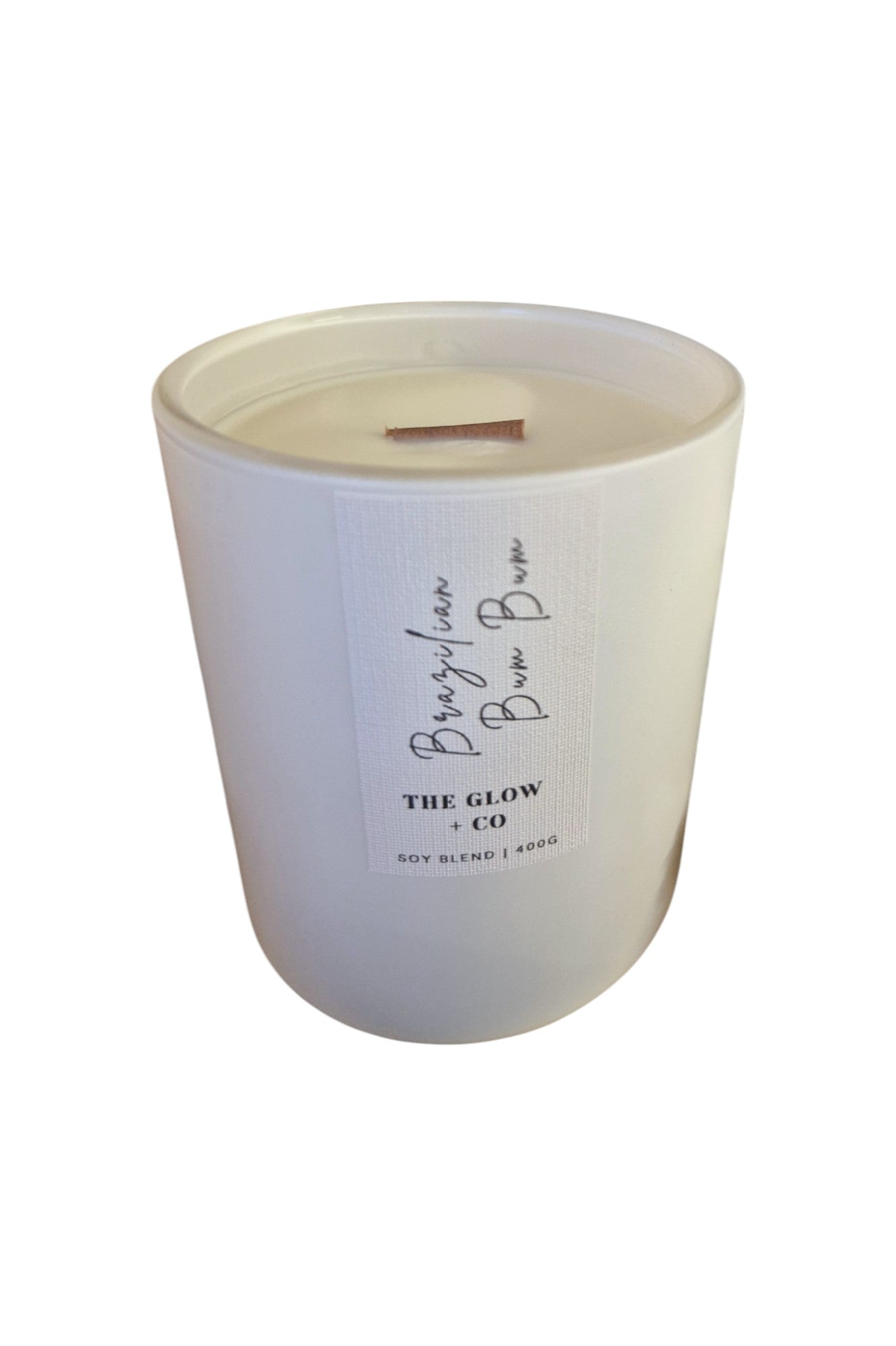 Glass Candle Brazilian Bum Bum - Glow and Co 300g