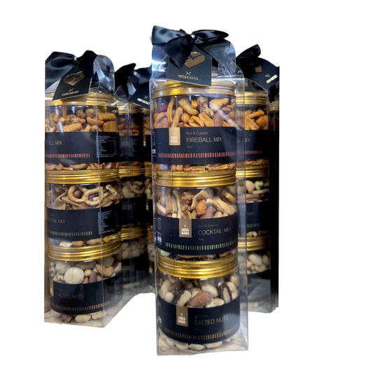 Tall Nut & Cracker Gift pack Cocktail/Fireball/Salted Nuts