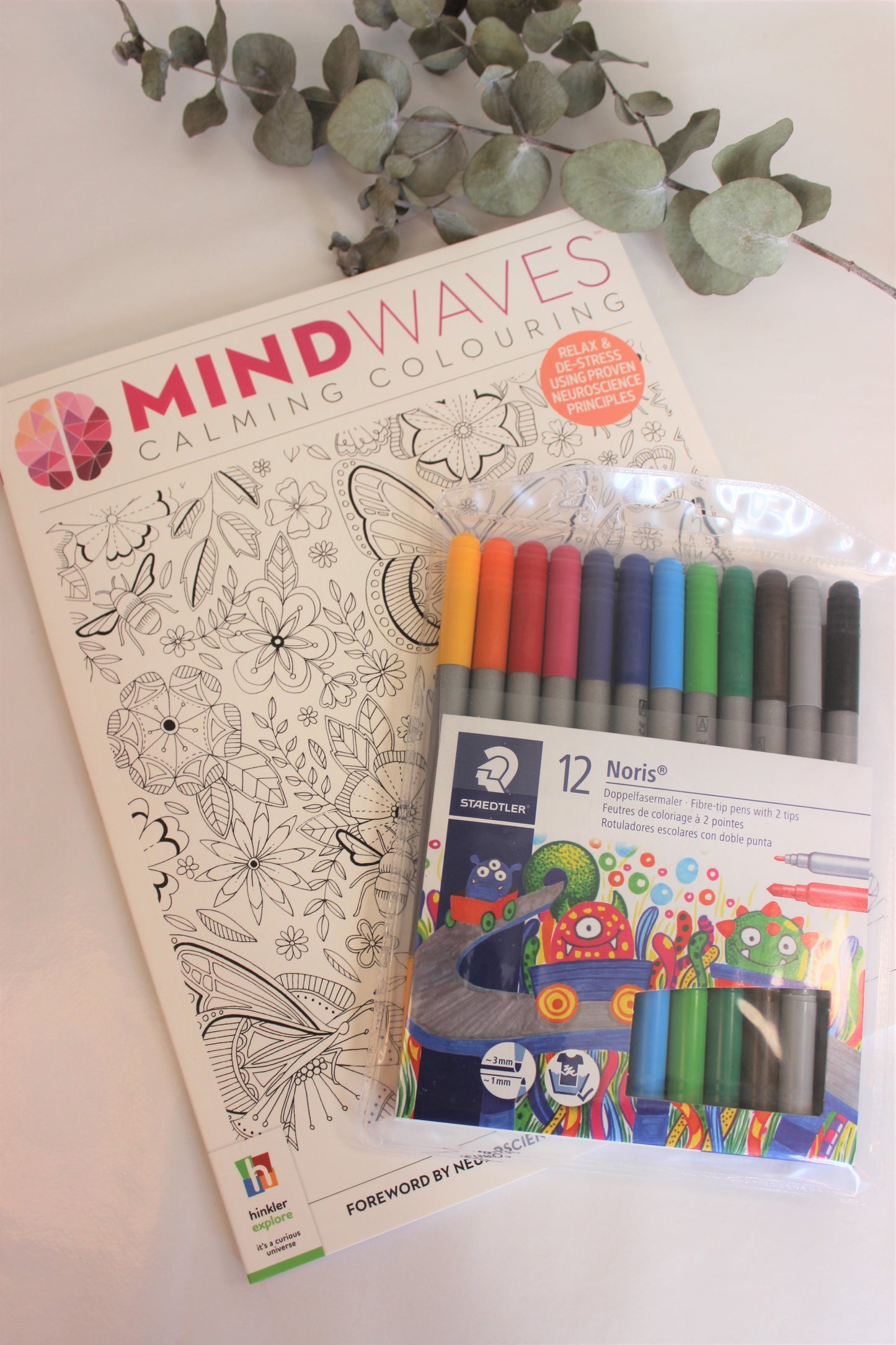 Adult Colouring Book & Pens or Pencils